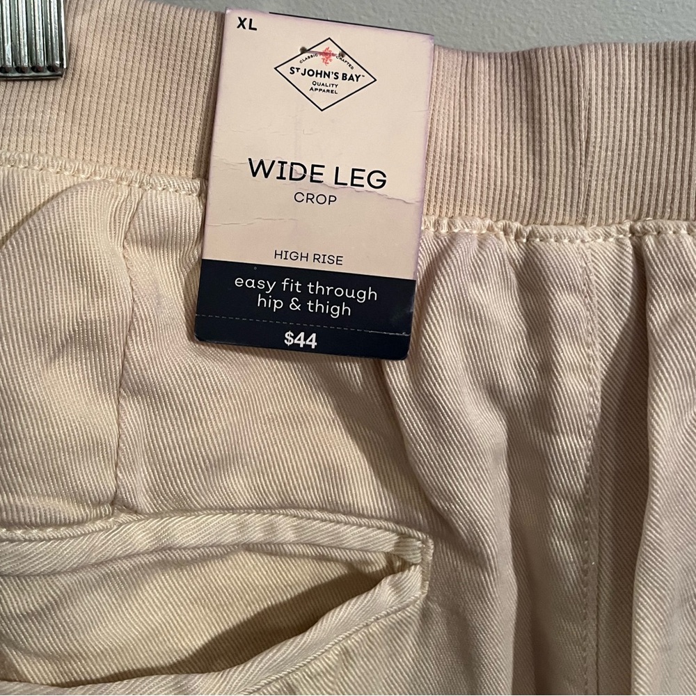 3 NEW Pairs of Pants- St. John's Bay Wide Leg Crop High Rise Pants - Picture 4 of 16